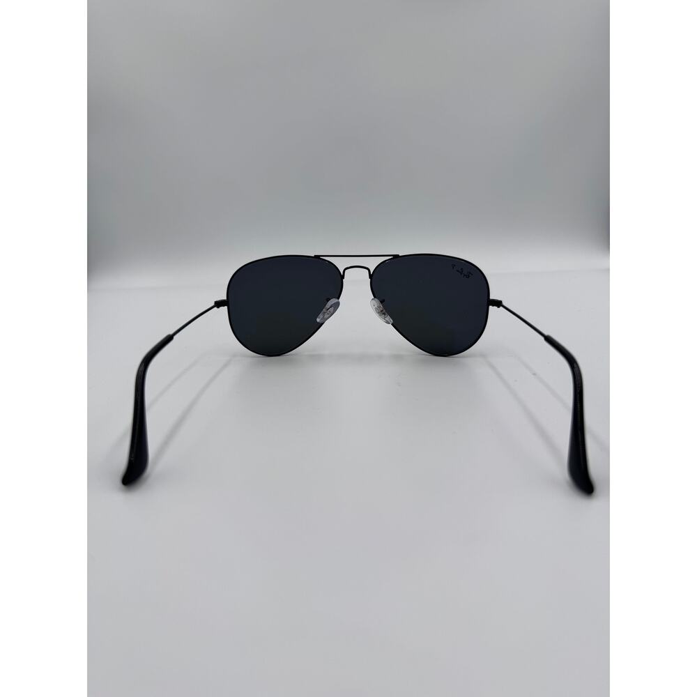 Ray-Ban RB3025 Aviator Large Metal Black Frame Black Lens 58mm New - Picture 3 of 4